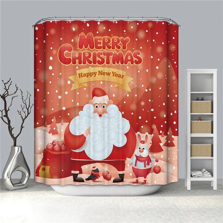 snowman shower curtian